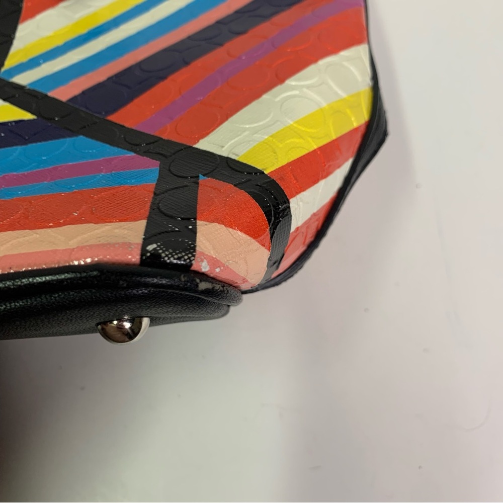 NINE WEST AVE TOTE GEOMETRIC PATTERN MULTI COLORED - Picture 12 of 12